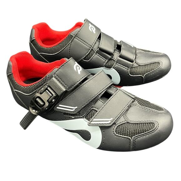Peloton Cycling Shoes Black White Red Size 40 Women Size 9 - Picture 1 of 6